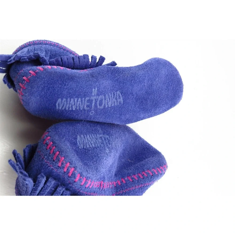 Minnetonka Toddler Sz 5 M Purple‎ Slippers Synthetic Girls